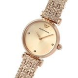 Buy Shop Emporio Armani Gianni T Bar Quartz Rose Gold Dial Rose Gold Steel Strap Watch For Women - AR11342 USA Online