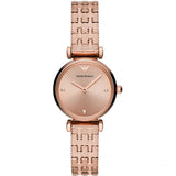 Buy Shop Emporio Armani Gianni T Bar Quartz Rose Gold Dial Rose Gold Steel Strap Watch For Women - AR11342 USA Online
