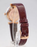 Buy Shop Emporio Armani Gianni T-Bar Quartz Silver Dial Brown Leather Strap Watch For Women - AR11061 USA Online