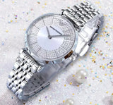 Buy Shop Emporio Armani Gianni T-Bar Quartz Silver Dial Silver Steel Strap Watch For Women - AR11445 USA Online