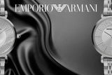 Buy Shop Emporio Armani Gianni T-Bar Quartz Silver Dial Silver Steel Strap Watch For Women - AR11445 USA Online