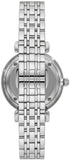 Buy Shop Emporio Armani Gianni T-Bar Quartz Silver Dial Silver Steel Strap Watch For Women - AR11445 USA Online