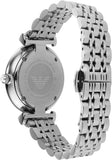 Buy Shop Emporio Armani Gianni T-Bar Quartz Silver Dial Silver Steel Strap Watch For Women - AR11445 USA Online