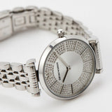 Buy Shop Emporio Armani Gianni T-Bar Quartz Silver Dial Silver Steel Strap Watch For Women - AR11445 USA Online