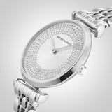 Buy Shop Emporio Armani Gianni T-Bar Quartz Silver Dial Silver Steel Strap Watch For Women - AR11445 USA Online