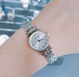 Buy Shop Emporio Armani Gianni T Bar Quartz Silver Dial Silver Steel Strap Watch For Women - AR1935 USA Online