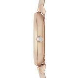 Buy Shop Emporio Armani Gianni T Bar Quartz White Dial Beige Leather Strap Watch For Women - AR1927 USA Online