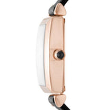 Buy Shop Emporio Armani Gianni T Bar Quartz White Dial Black Leather Strap Watch For Women - AR11408 USA Online