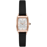 Buy Shop Emporio Armani Gianni T Bar Quartz White Dial Black Leather Strap Watch For Women - AR11408 USA Online