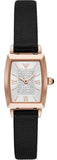 Buy Shop Emporio Armani Gianni T Bar Quartz White Dial Black Leather Strap Watch For Women - AR11408 USA Online