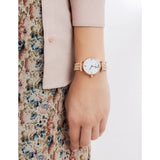 Buy Shop Emporio Armani Gianni T-Bar Quartz White Dial Rose Gold Steel Strap Watch For Women - AR11267 USA Online