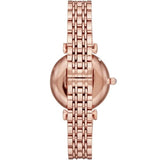 Buy Shop Emporio Armani Gianni T-Bar Quartz White Dial Rose Gold Steel Strap Watch For Women - AR11267 USA Online