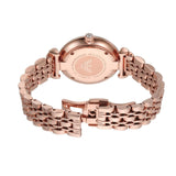 Buy Shop Emporio Armani Gianni T-Bar Quartz White Dial Rose Gold Steel Strap Watch For Women - AR11267 USA Online