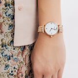 Buy Shop Emporio Armani Gianni T-Bar Quartz White Dial Rose Gold Steel Strap Watch For Women - AR11267 USA Online