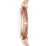 Buy Shop Emporio Armani Gianni T-Bar Quartz White Dial Rose Gold Steel Strap Watch For Women - AR11267 USA Online