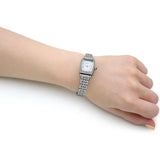 Buy Shop Emporio Armani Gianni T-Bar Quartz White Dial Silver Steel Strap Watch For Women - AR11405 USA Online