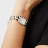 Buy Shop Emporio Armani Gianni T-Bar Quartz White Dial Silver Steel Strap Watch For Women - AR11405 USA Online