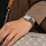 Buy Shop Emporio Armani Gianni T-Bar Quartz White Dial Silver Steel Strap Watch For Women - AR11405 USA Online