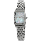 Buy Shop Emporio Armani Gianni T-Bar Quartz White Dial Silver Steel Strap Watch For Women - AR11405 USA Online
