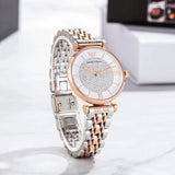 Buy Shop Emporio Armani Gianni T Bar Quartz White Dial Two Tone Steel Strap Watch For Women - AR80035 USA Online