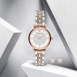 Buy Shop Emporio Armani Gianni T Bar Quartz White Dial Two Tone Steel Strap Watch For Women - AR80035 USA Online