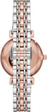 Buy Shop Emporio Armani Gianni T Bar Quartz White Dial Two Tone Steel Strap Watch For Women - AR80035 USA Online