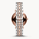 Buy Shop Emporio Armani Gianni T Bar Quartz White Dial Two Tone Steel Strap Watch For Women - AR80035 USA Online