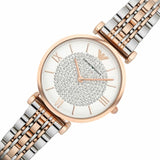 Buy Shop Emporio Armani Gianni T Bar Quartz White Dial Two Tone Steel Strap Watch For Women - AR80035 USA Online
