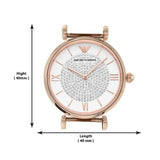 Buy Shop Emporio Armani Gianni T Bar Quartz White Dial Two Tone Steel Strap Watch For Women - AR80035 USA Online