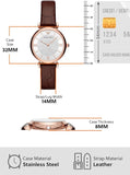 Buy Shop Emporio Armani Gianni T-Bar Silver Dial Brown Leather Strap Watch For Women - AR11269 USA Online