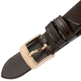 Buy Shop Emporio Armani Gianni T-Bar Silver Dial Brown Leather Strap Watch For Women - AR11269 USA Online