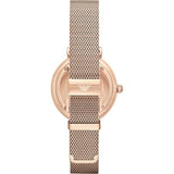 Buy Shop Emporio Armani Gianni T Bar Silver Dial Rose Gold Mesh Bracelet Watch For Women - AR1956 USA Online