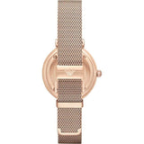 Buy Shop Emporio Armani Gianni T Bar Silver Dial Rose Gold Mesh Bracelet Watch For Women - AR1956 USA Online