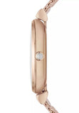 Buy Shop Emporio Armani Gianni T Bar Silver Dial Rose Gold Mesh Bracelet Watch For Women - AR1956 USA Online