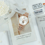 Buy Shop Emporio Armani Gianni T-Bar Silver Dial Rose Gold Steel Strap Watch For Women - AR60023 USA Online