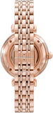 Buy Shop Emporio Armani Gianni T-Bar Silver Dial Rose Gold Steel Strap Watch For Women - AR60023 USA Online