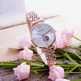 Buy Shop Emporio Armani Gianni T-Bar Silver Dial Rose Gold Steel Strap Watch For Women - AR60023 USA Online