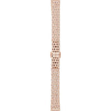 Buy Shop Emporio Armani Gianni T-Bar Silver Dial Rose Gold Steel Strap Watch For Women - AR60023 USA Online