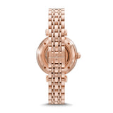 Buy Shop Emporio Armani Gianni T-Bar Silver Dial Rose Gold Steel Strap Watch For Women - AR60023 USA Online