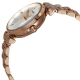 Buy Shop Emporio Armani Gianni T-Bar Silver Dial Rose Gold Steel Strap Watch For Women - AR60023 USA Online