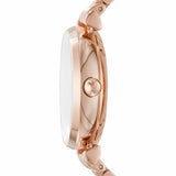 Buy Shop Emporio Armani Gianni T-Bar Silver Dial Rose Gold Steel Strap Watch For Women - AR60023 USA Online