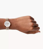 Buy Shop Emporio Armani Gianni T-Bar Silver Dial Two Tone Steel Strap Watch For Women - AR11293 USA Online