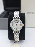 Buy Shop Emporio Armani Gianni T-Bar Silver Dial Two Tone Steel Strap Watch For Women - AR11293 USA Online