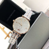 Buy Shop Emporio Armani Gianni T-Bar Silver Dial Two Tone Steel Strap Watch For Women - AR11293 USA Online