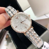 Buy Shop Emporio Armani Gianni T-Bar Silver Dial Two Tone Steel Strap Watch For Women - AR11293 USA Online