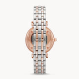 Buy Shop Emporio Armani Gianni T-Bar Silver Dial Two Tone Steel Strap Watch For Women - AR11293 USA Online