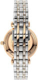 Buy Shop Emporio Armani Gianni T-Bar Silver Dial Two Tone Steel Strap Watch For Women - AR11293 USA Online