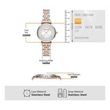 Buy Shop Emporio Armani Gianni T Bar Silver Dial Two Tone Steel Strap Watch for Women - AR11537 USA Online