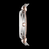 Buy Shop Emporio Armani Gianni T Bar Silver Dial Two Tone Steel Strap Watch for Women - AR11537 USA Online