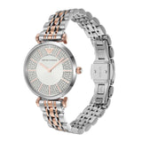 Buy Shop Emporio Armani Gianni T Bar Silver Dial Two Tone Steel Strap Watch for Women - AR11537 USA Online